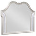 Evangeline Camel Top Dresser Mirror Silver Oak image