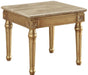 Acme Furniture Daesha End Table in Marble/Antique Gold 81717 image