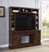 Aksel Walnut Entertainment Center w/Fireplace image