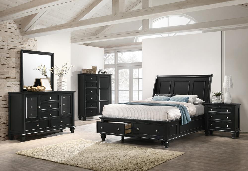 Sandy Beach King 5PC Storage Bedroom Set with Sleigh Headboard image