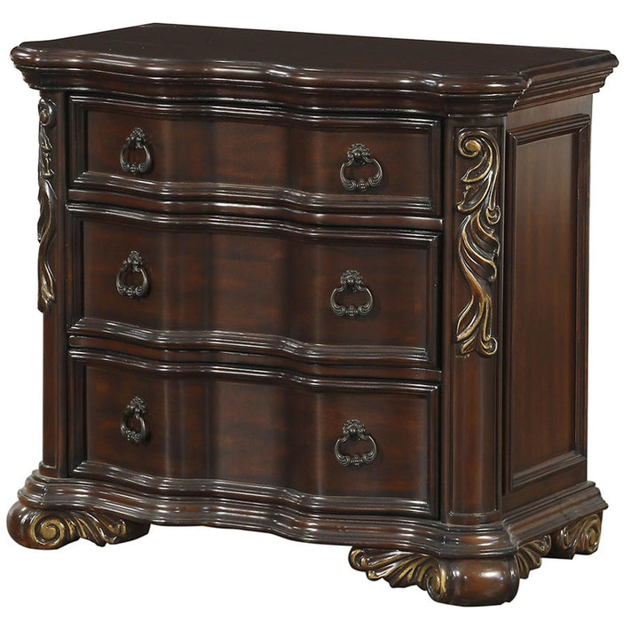 Homelegance Royal Highlands 3 Drawer Nightstand in Rich Cherry 1603-4 image