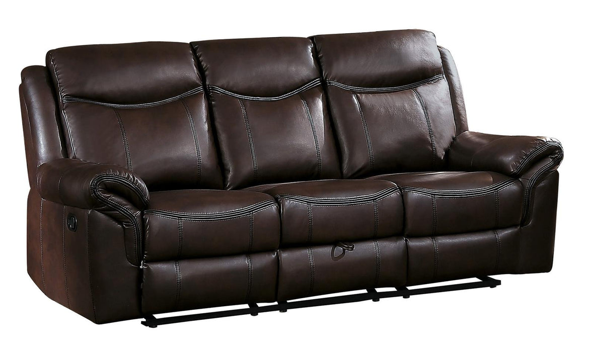 Aram Double Glider Reclining Sofa in Brown 8206BRW-3 image