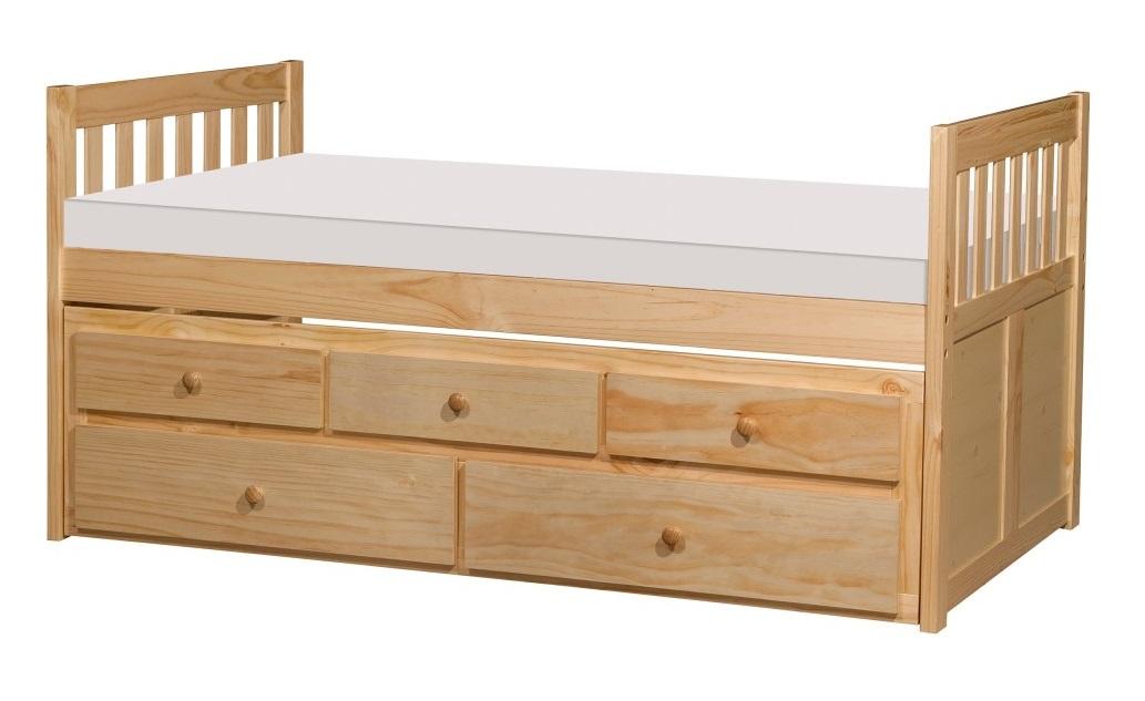 Bartly Twin/Twin Trundle Bed w/ 2 Storage Drawers in Natural B2043PR-1* image