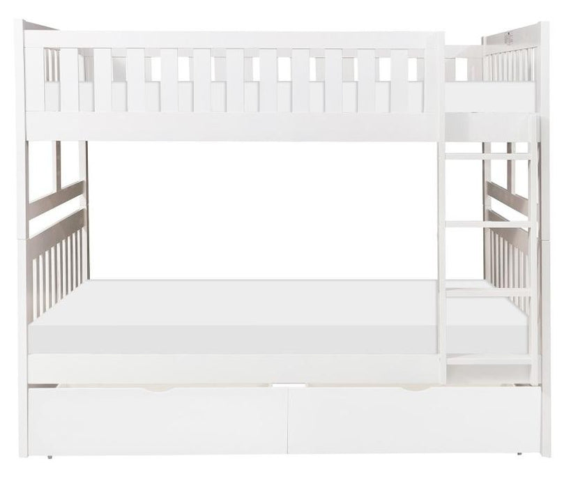 Galen Full/Full Bunk Bed w/ Storage Boxes in White B2053FFW-1*T image